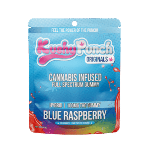 Kushy Punch Blue Raspberry Original Gummies 100mg