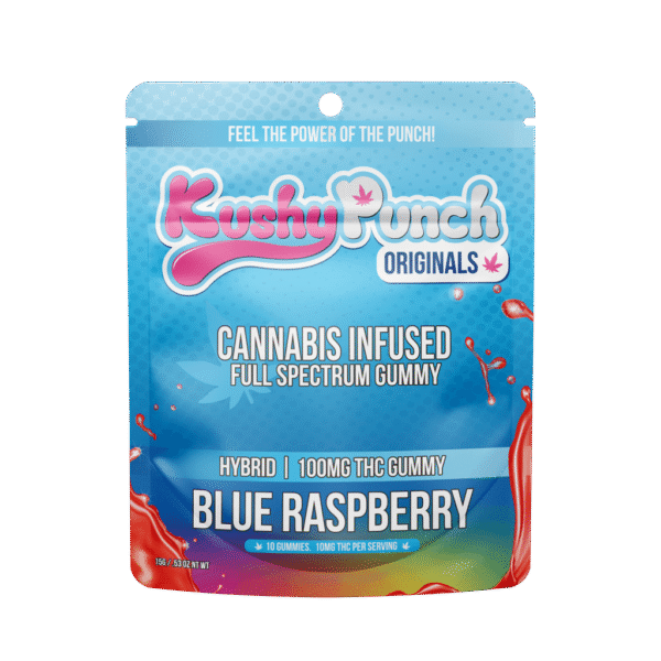 Kushy Punch Blue Raspberry Gummies